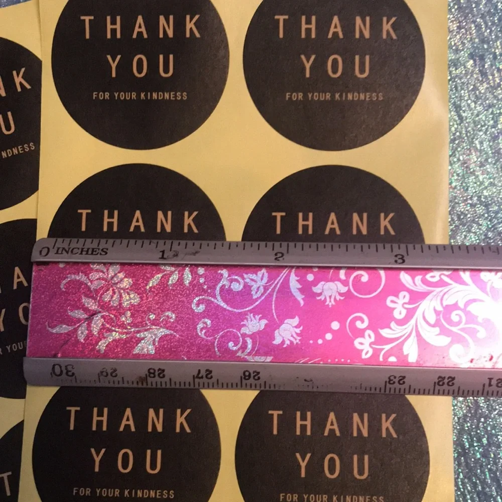 6/$15 12pc “Thank You For Your Kindness” Sealing Label Stickers